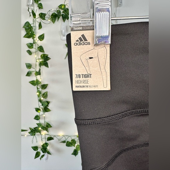 Adidas 7/8” Tight High Rise Black Active Leggings Sz. M - Picture 3 of 4